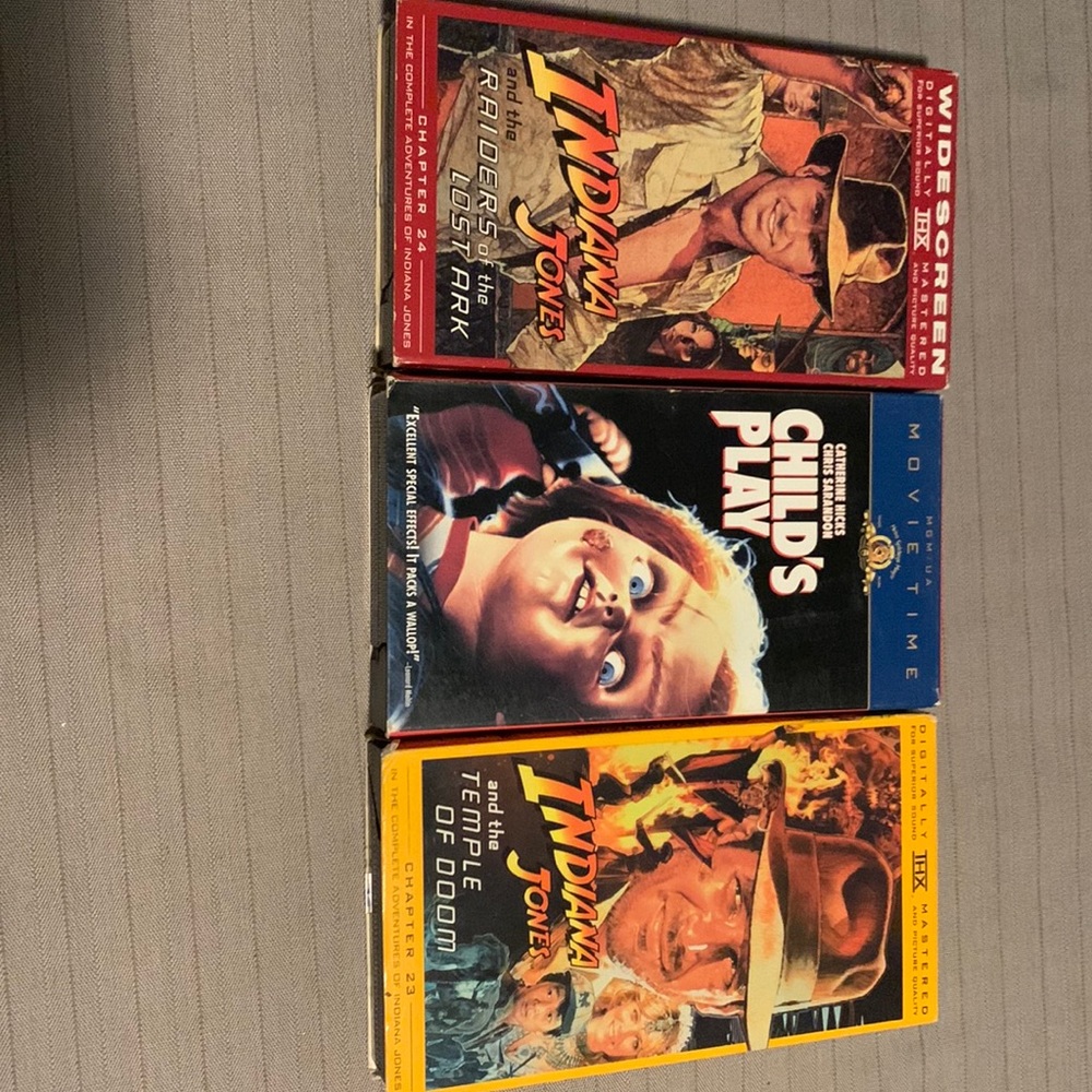 VHS 📼 Tapes : Child’s play and Indiana Jones